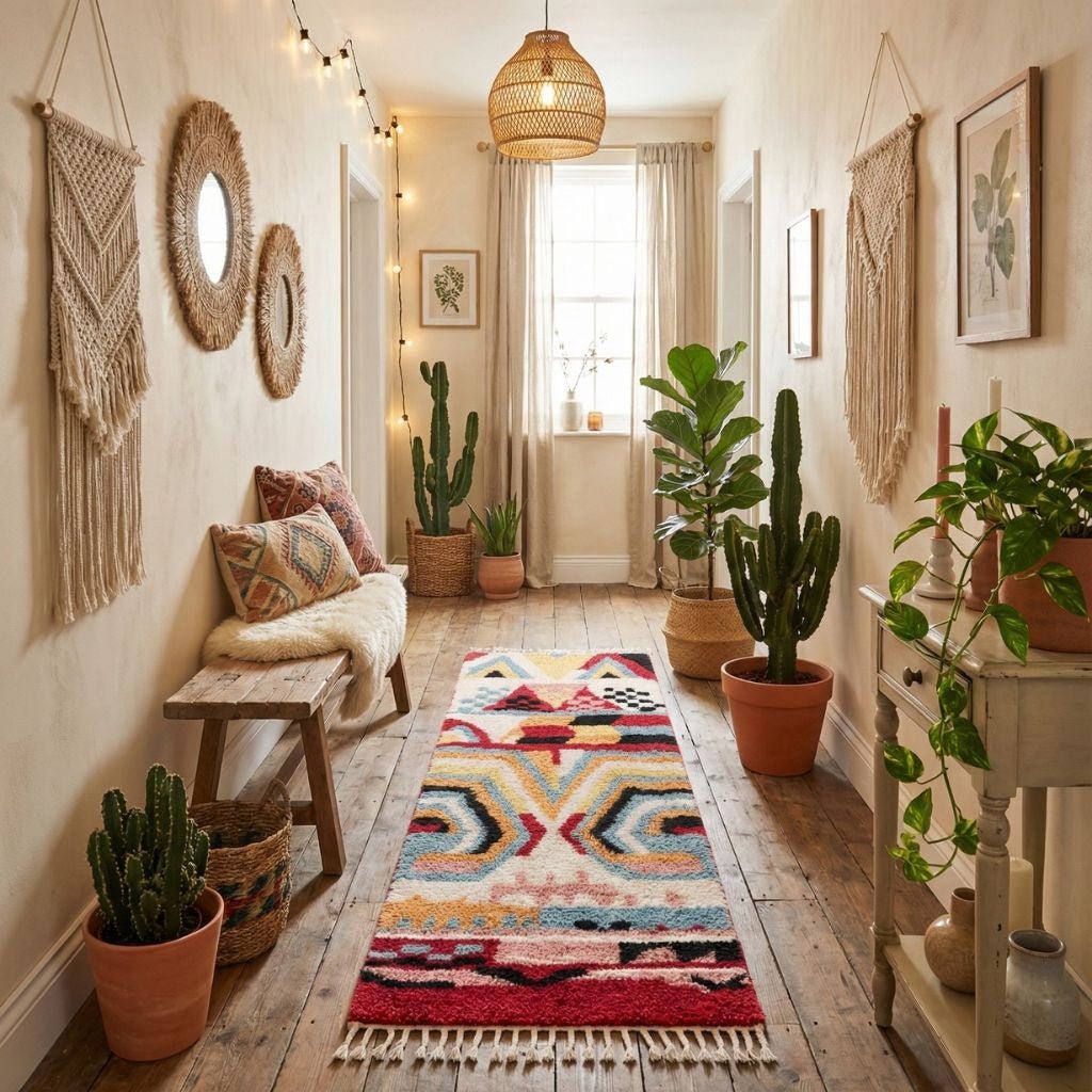 Maha - Shag Moroccan runner rug - Benisouk