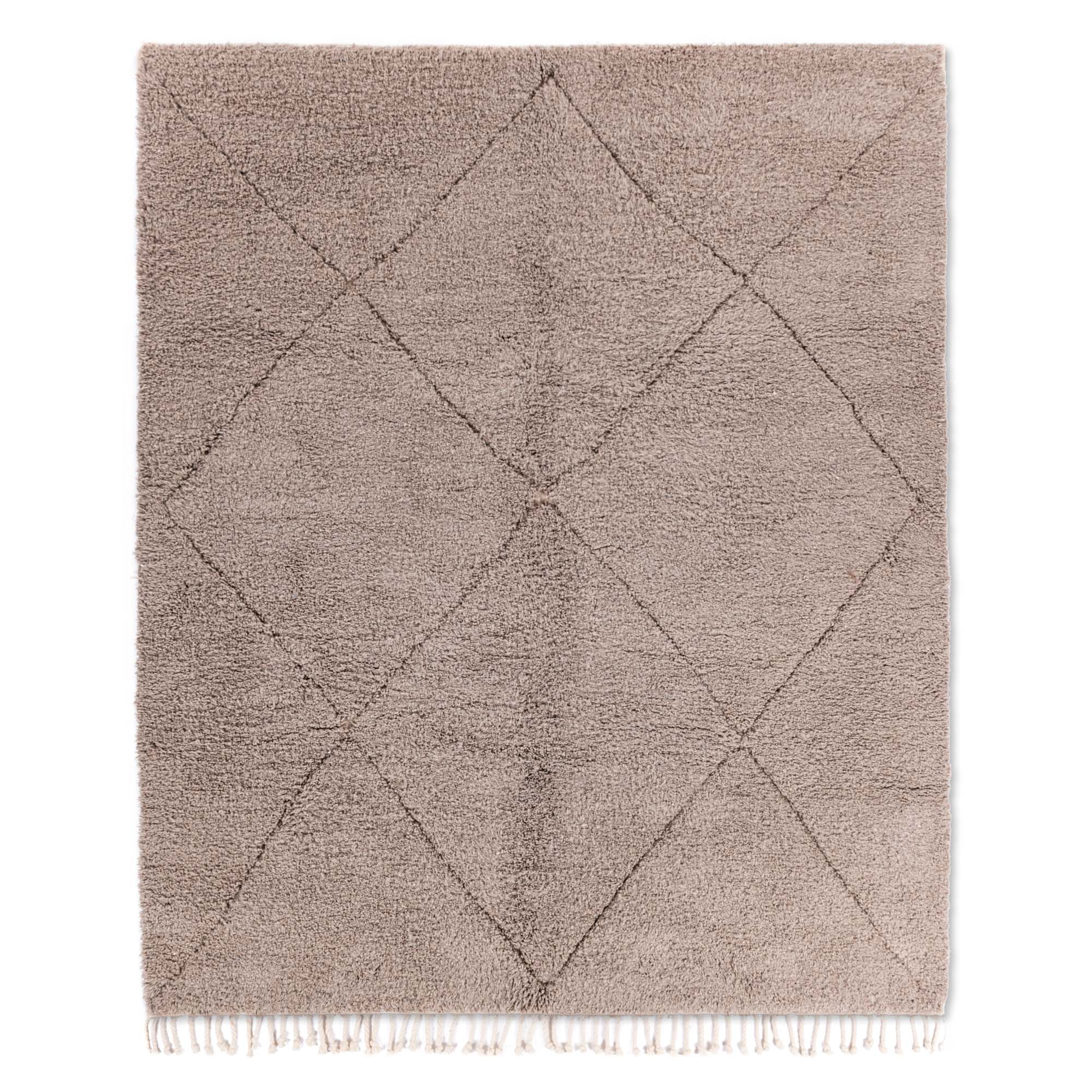 Mahafar Ash gray - Shag Moroccan rug - Benisouk