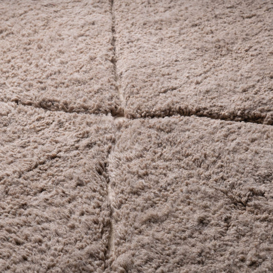 Mahafar Ash gray - Shag Moroccan rug - Benisouk