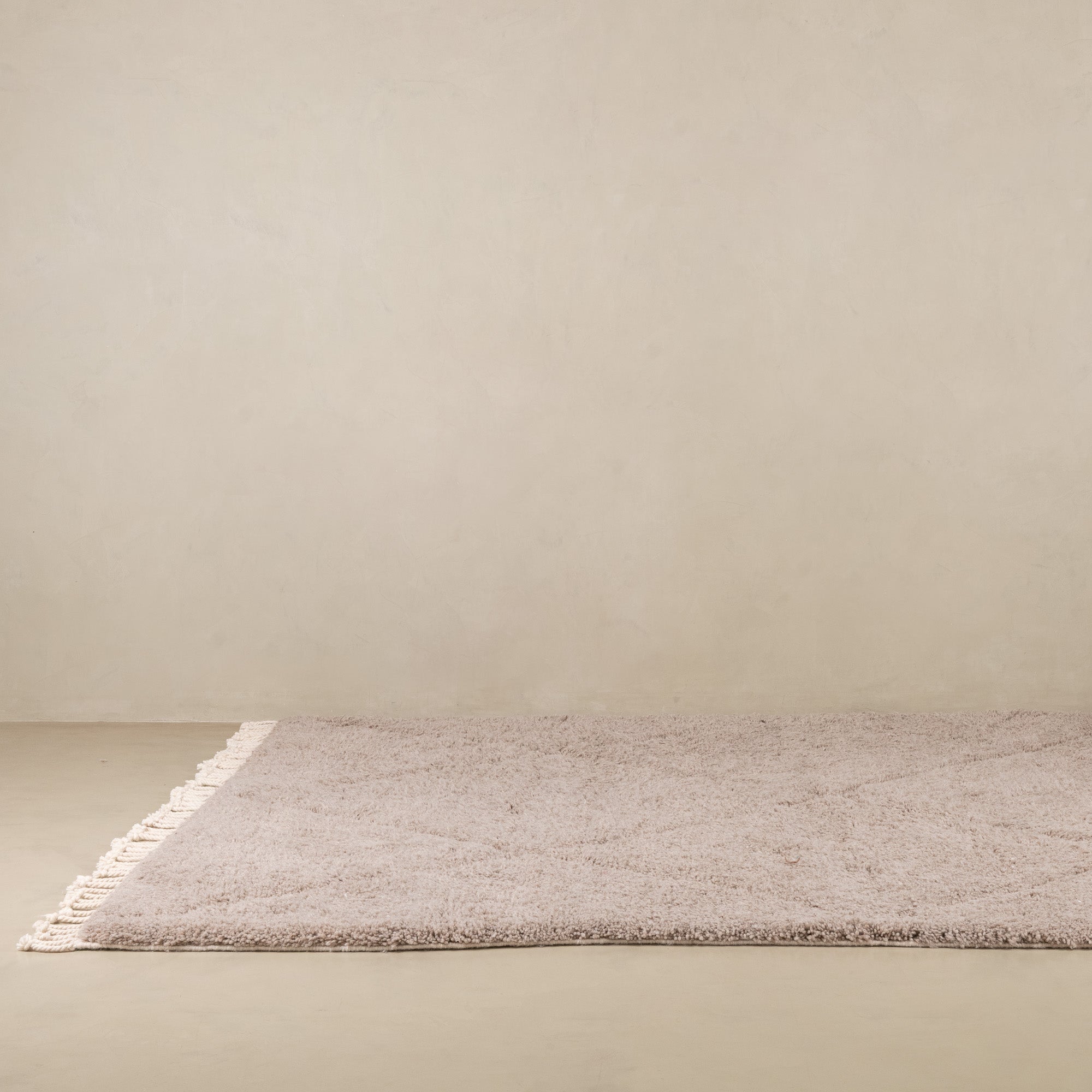 Mahafar Ash gray - Shag Moroccan rug - Benisouk