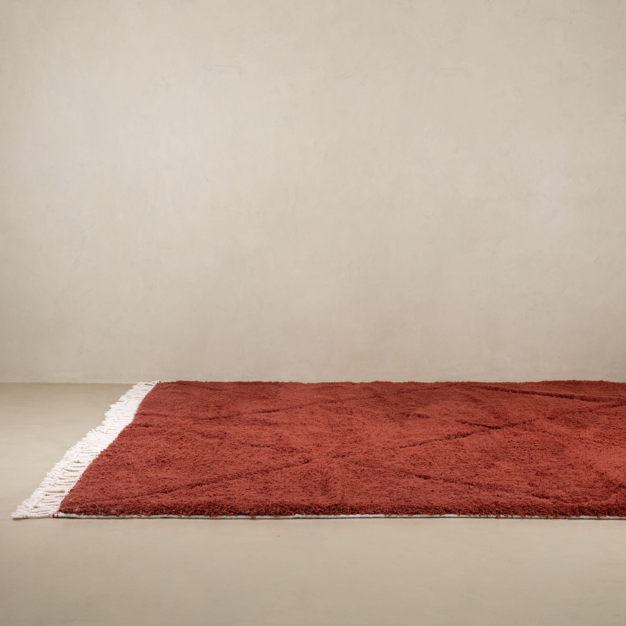 Mahafar Deep Red - Shag Moroccan rug - Benisouk
