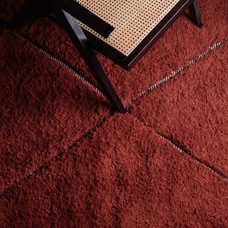 Mahafar Deep Red - Shag Moroccan rug - Benisouk