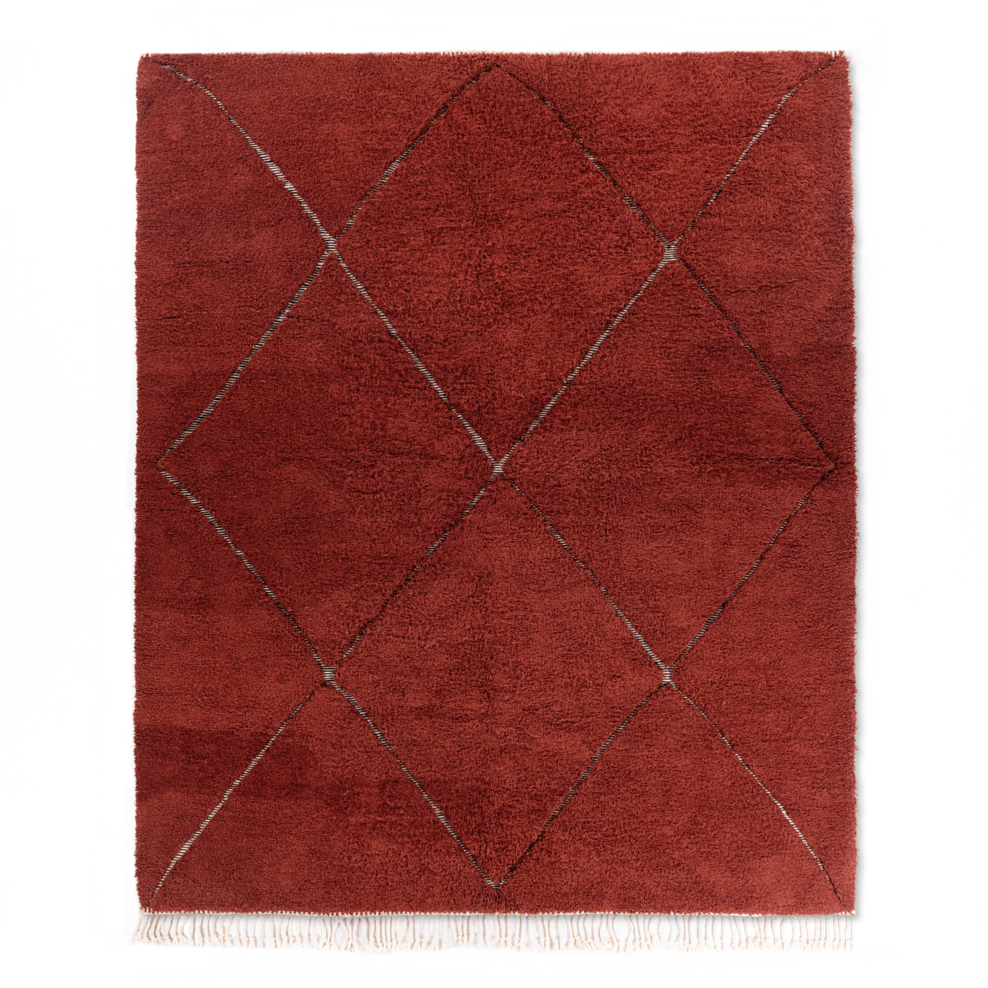 Mahafar Deep Red - Shag Moroccan rug - Benisouk