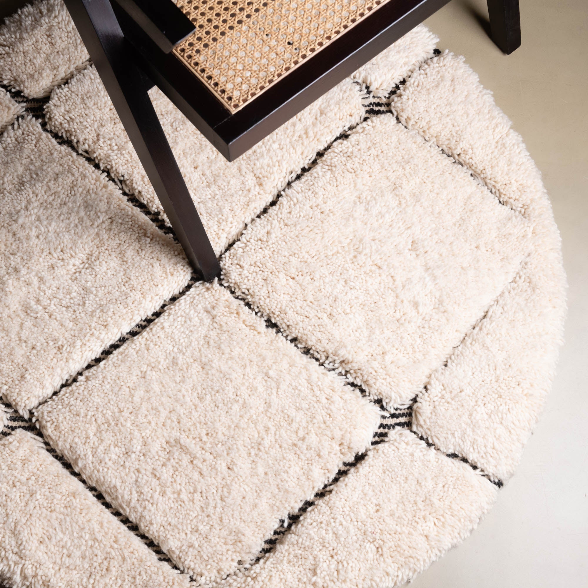 Mahafar Round - Shag Moroccan rug - Benisouk