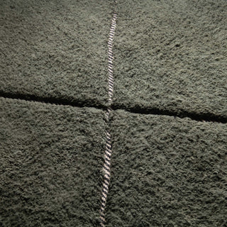 Mahafar Soldier Green Round - Shag Moroccan rug - Benisouk