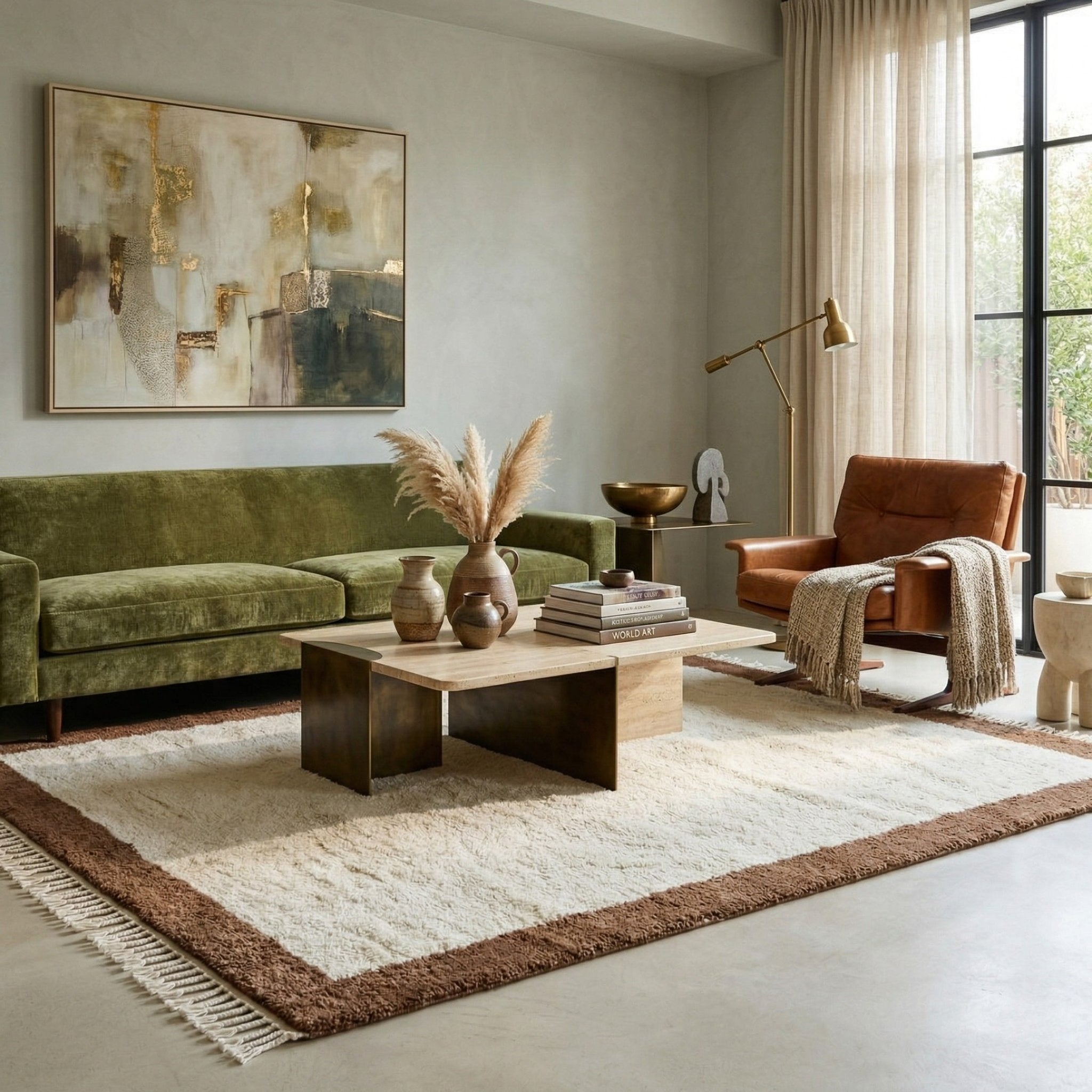 Maraba Brown - Shag Moroccan rug - Benisouk