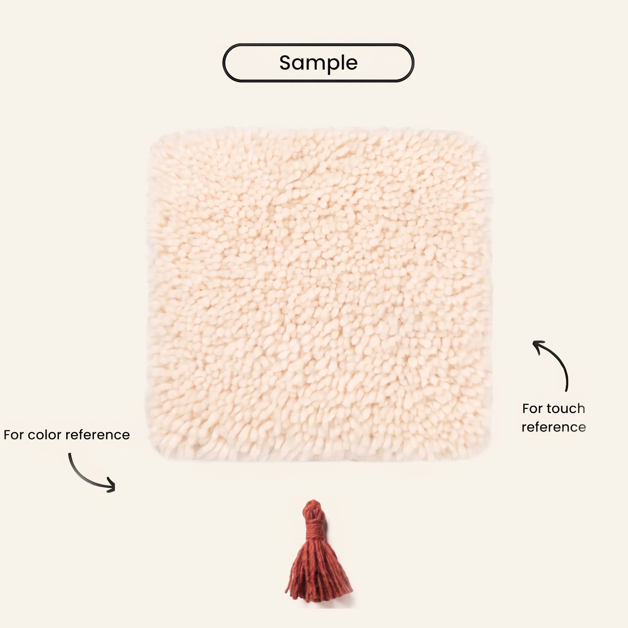 Maraba Natural wool Deep Red - Shag Moroccan rug