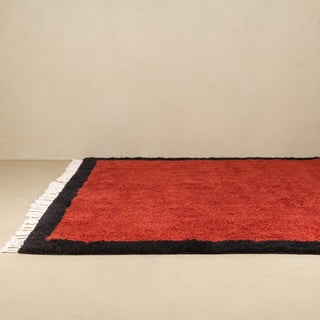 Maraba Deep Red - Shag Moroccan rug - Benisouk