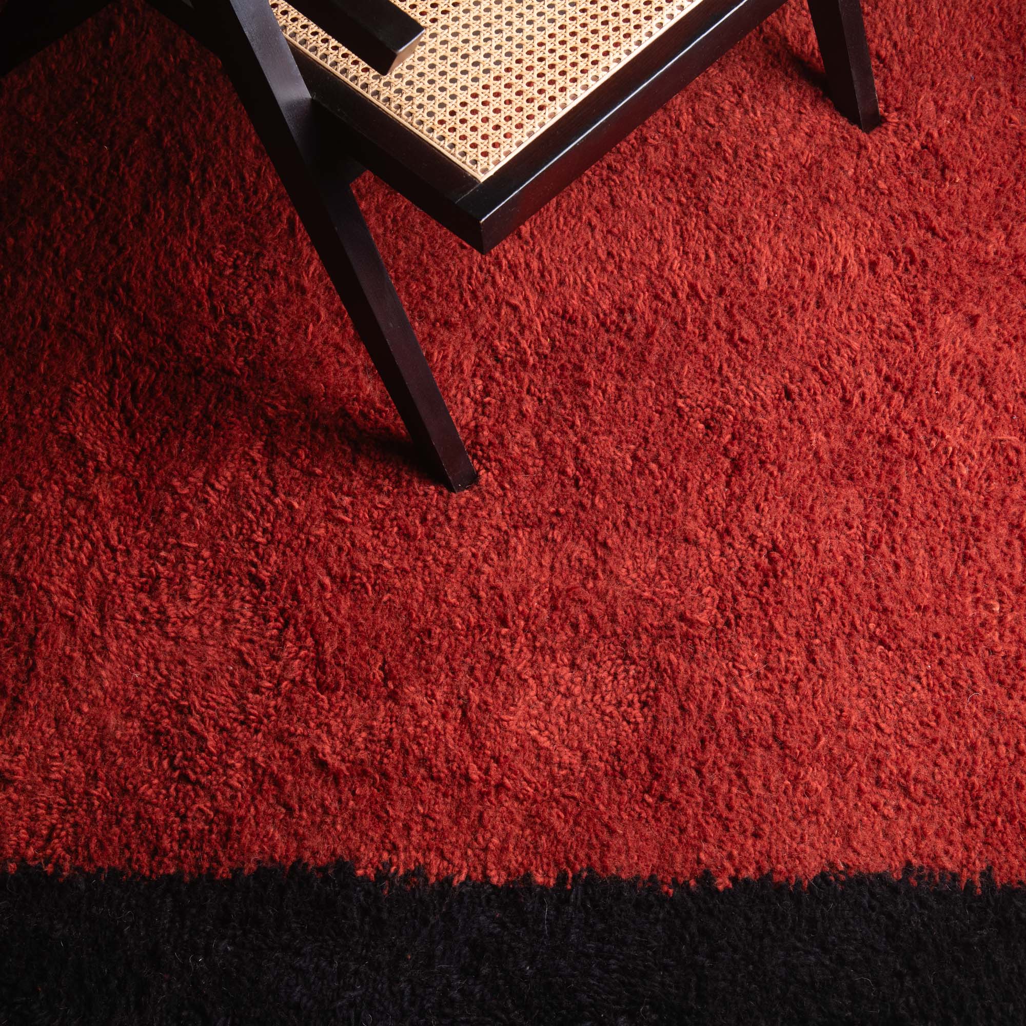 Maraba Deep Red - Shag Moroccan rug - Benisouk