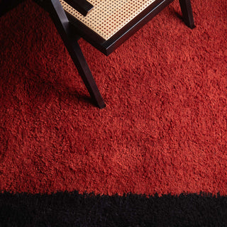 Maraba Deep Red - Shag Moroccan rug - Benisouk