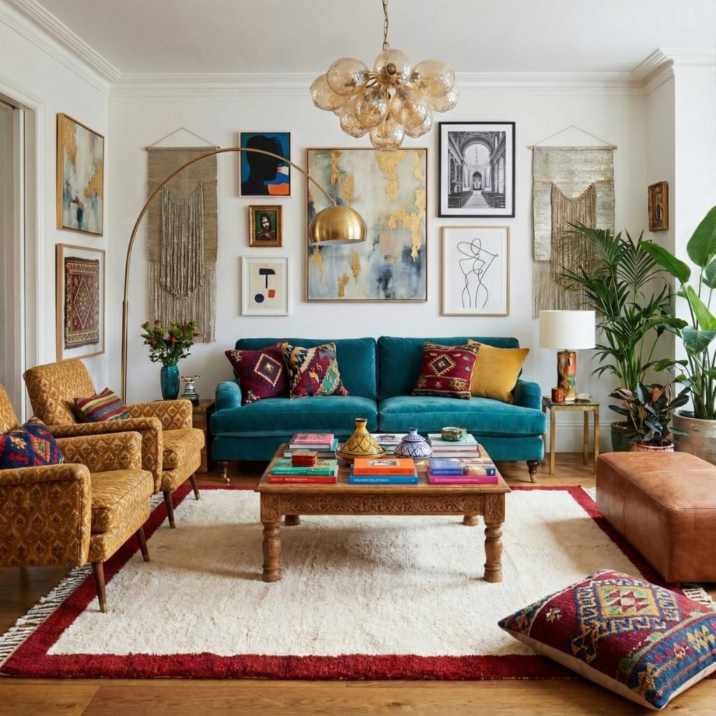 Maraba Deep Red - Shag Moroccan rug - Benisouk