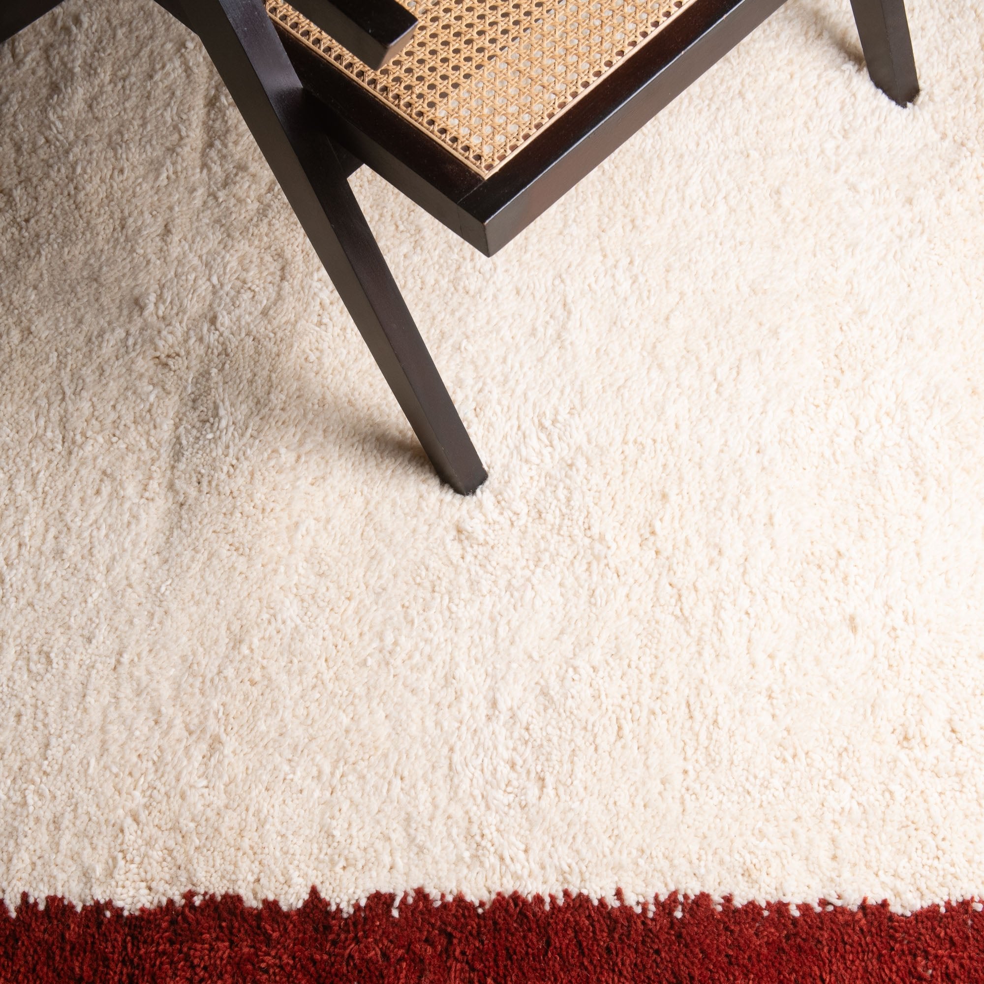 Maraba Deep Red - Shag Moroccan rug - Benisouk