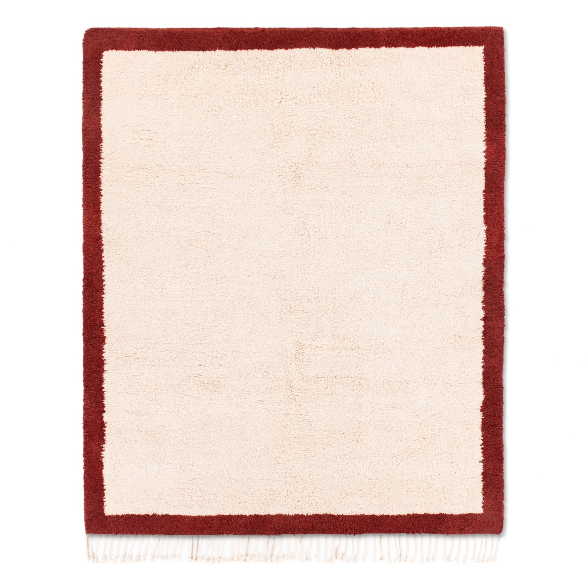 Maraba Deep Red - Shag Moroccan rug - Benisouk
