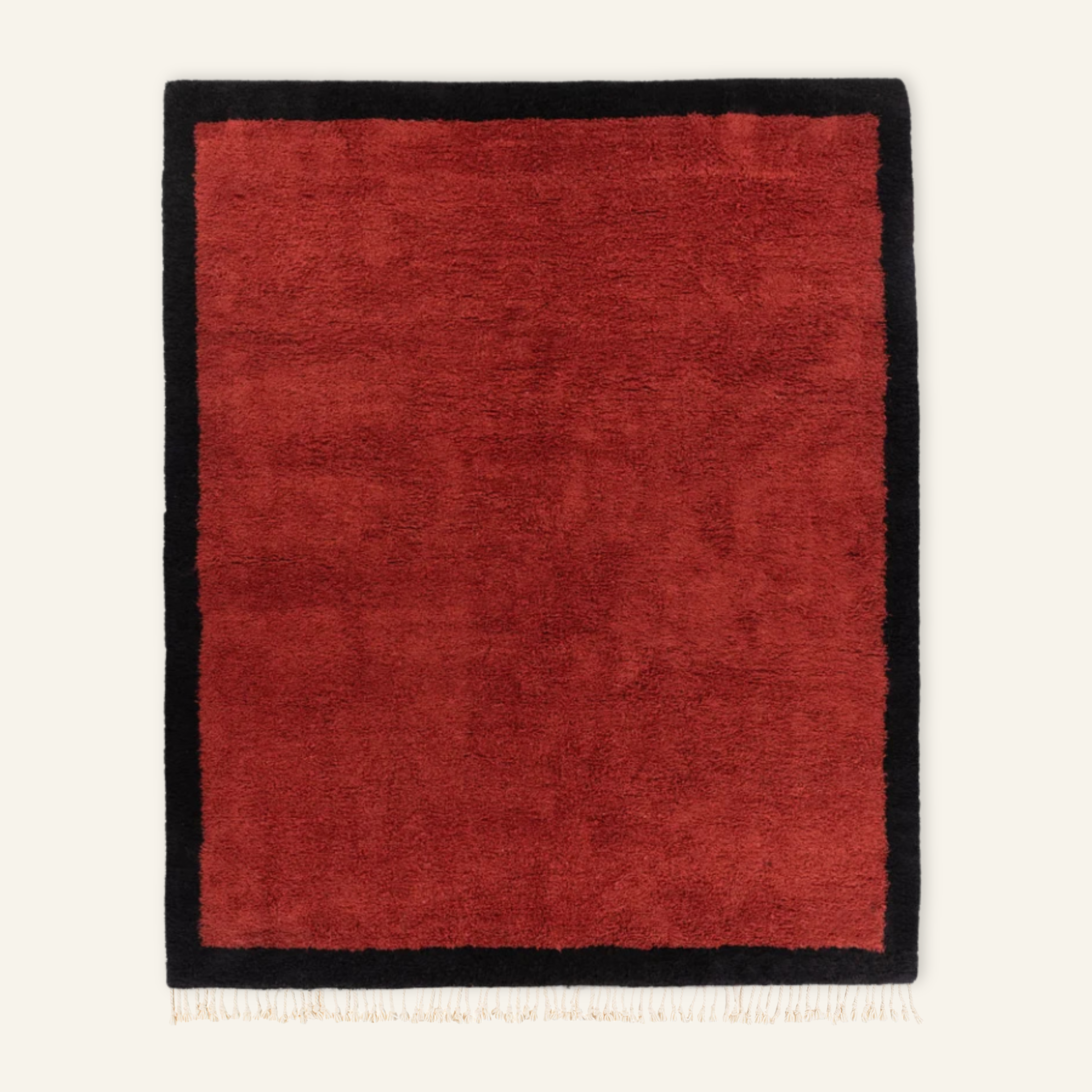 Maraba Deep Red - Shag Moroccan rug