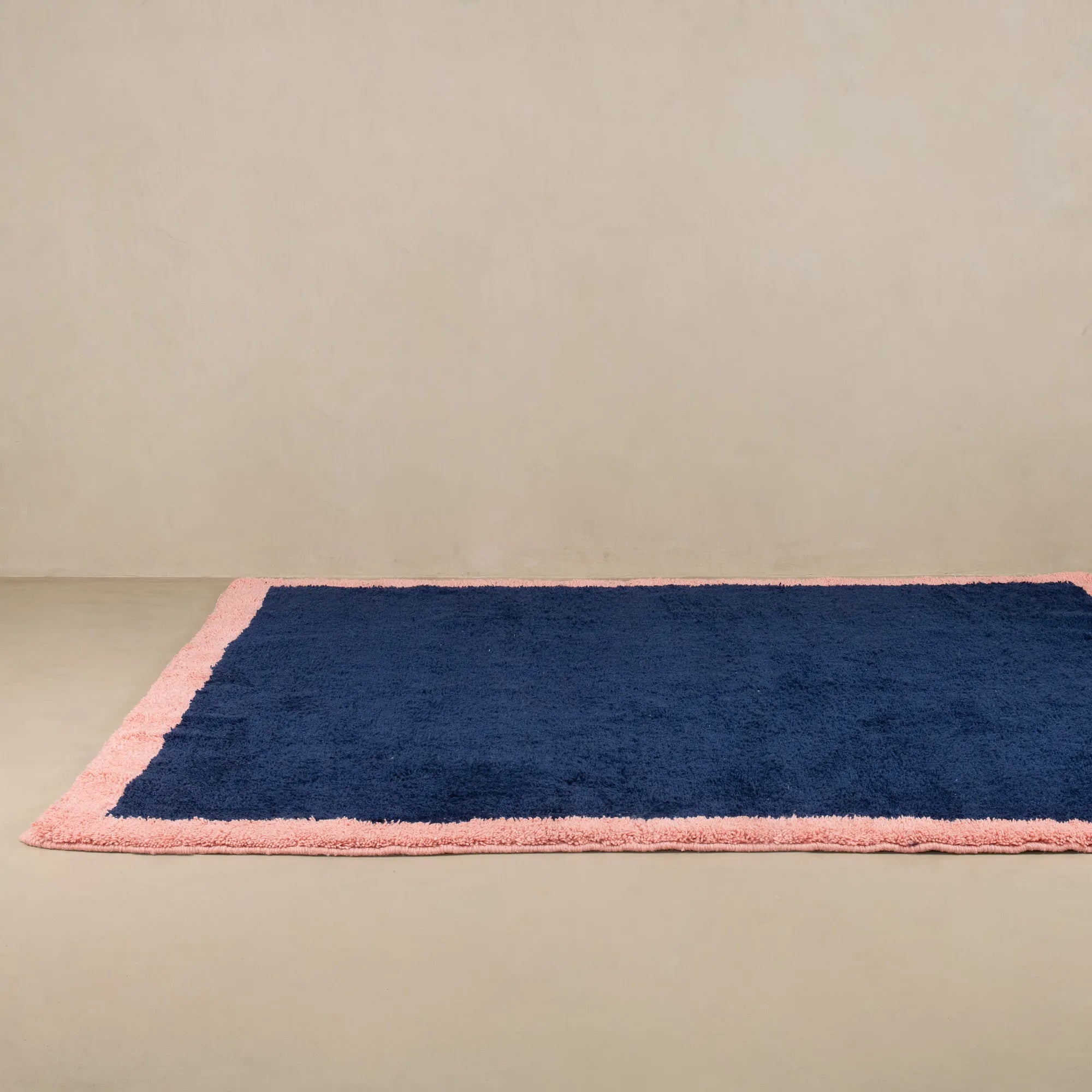 Maraba Navy Blue Rose - Shag Moroccan rug - Benisouk