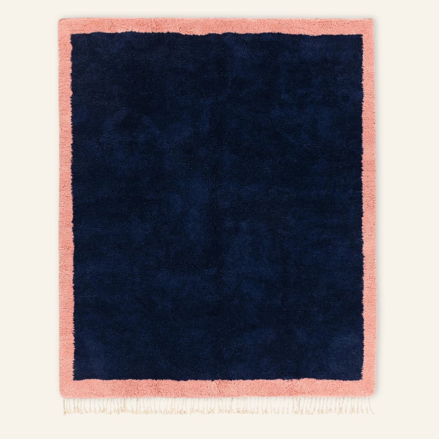 Maraba Navy Blue Rose - Shag Moroccan rug