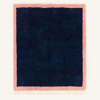Maraba Navy Blue Rose - Shag Moroccan rug