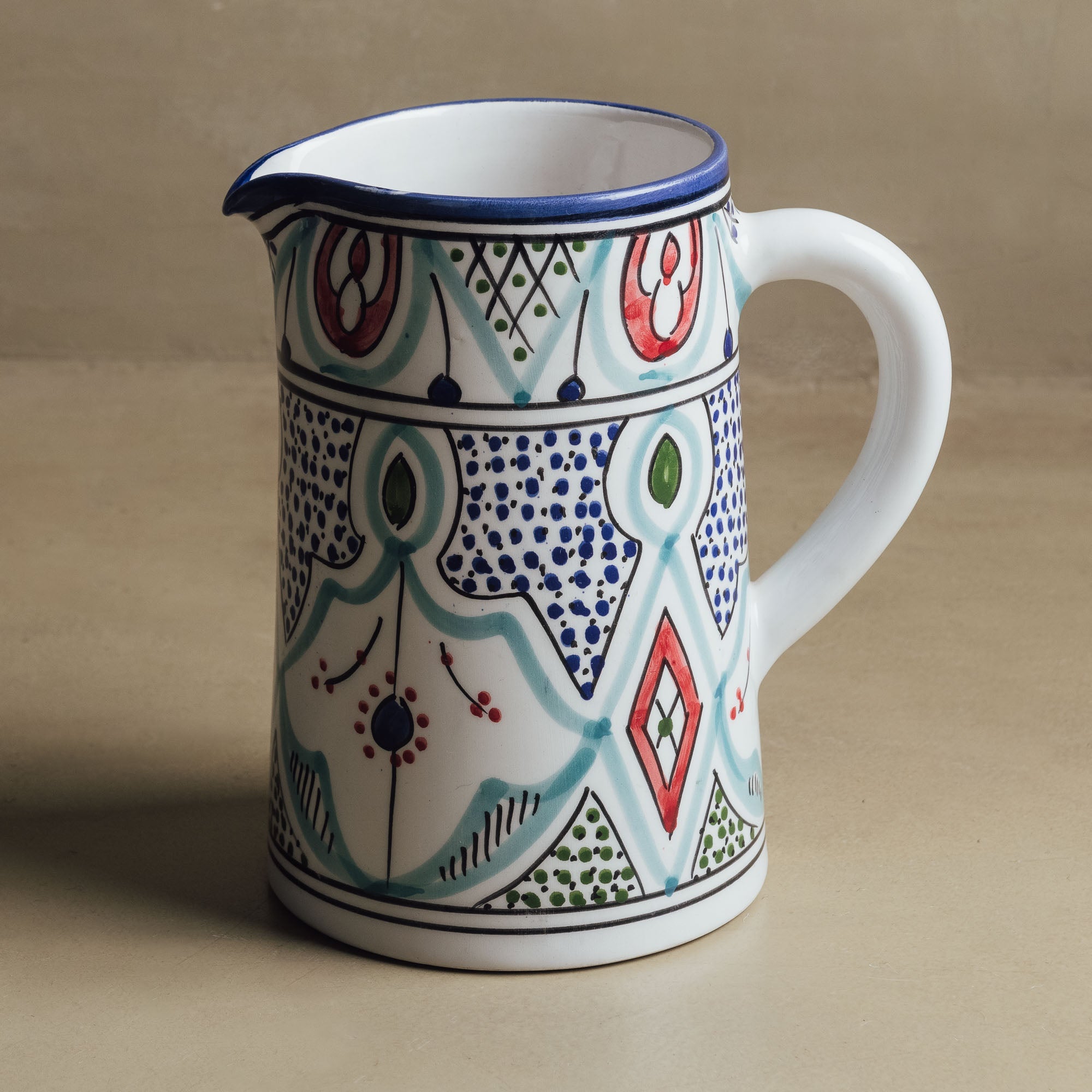 Marrakech Bloom Carafe - Moroccan Table Art - Benisouk