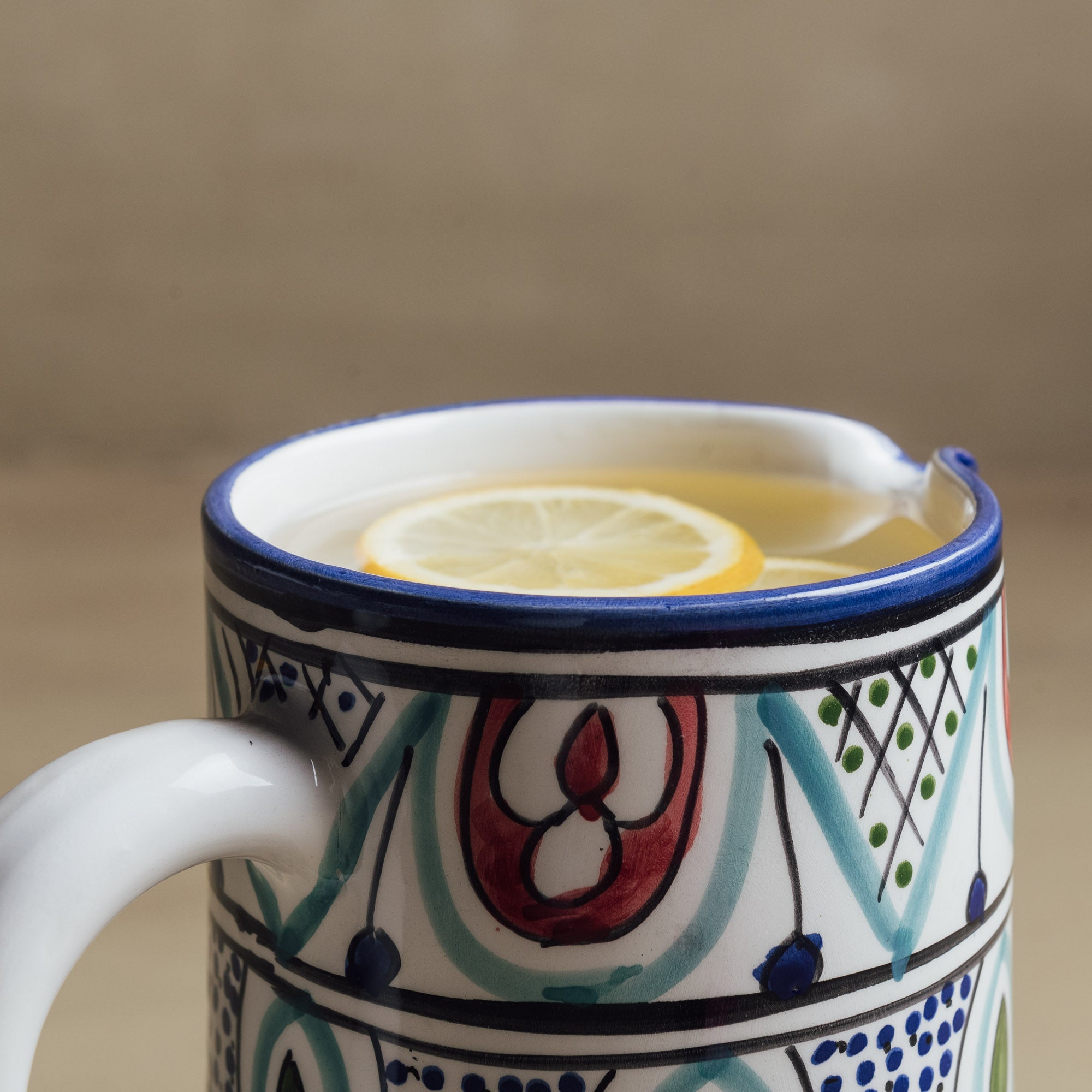 Marrakech Bloom Carafe - Moroccan Table Art - Benisouk