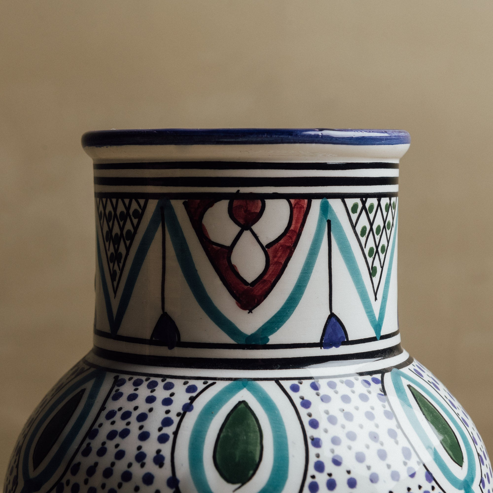 Marrakech Bloom Vase - Handcrafted Moroccan Decor - Benisouk