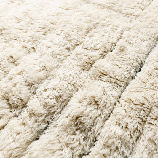 Melodic Monochrome - Luxury Shag Moroccan Rug - Benisouk