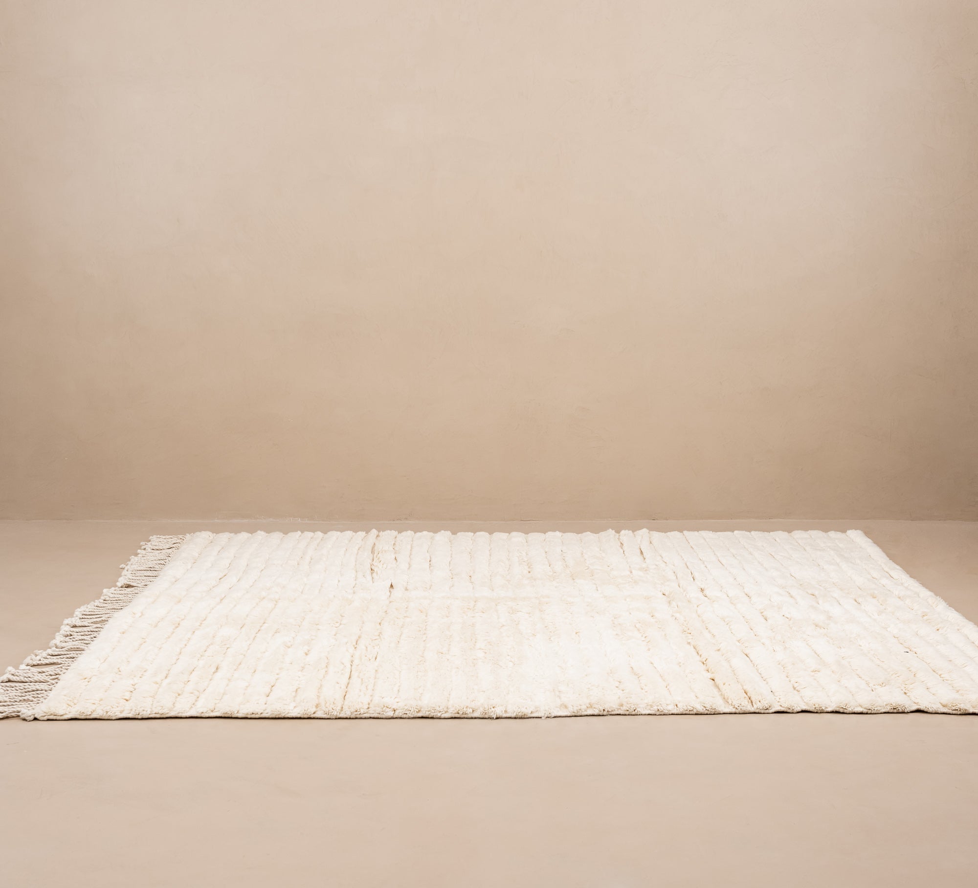 Mist Lines - Luxury Shag Moroccan Rug - Benisouk