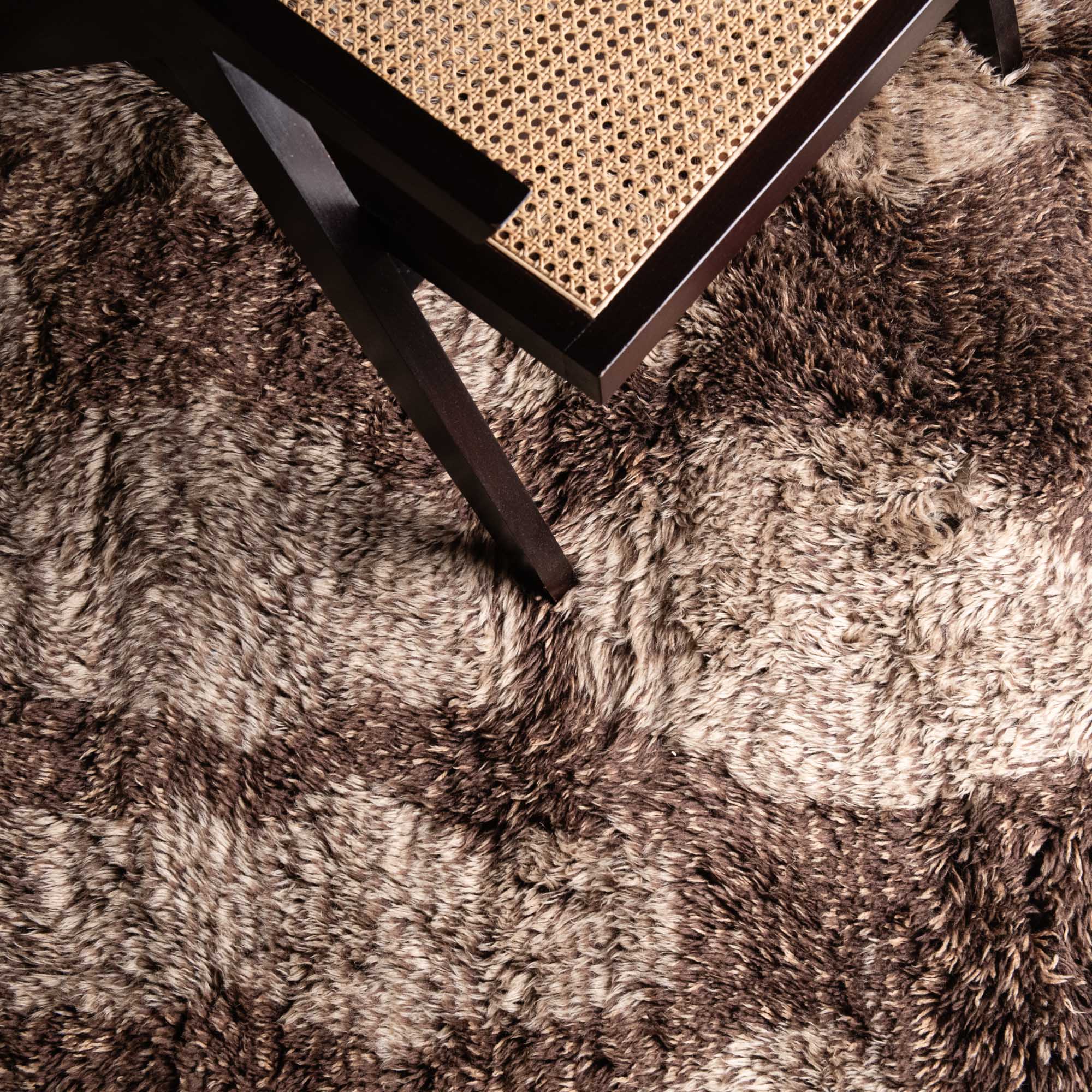 Mocha Melody - Luxury Shag Moroccan Rug - Benisouk