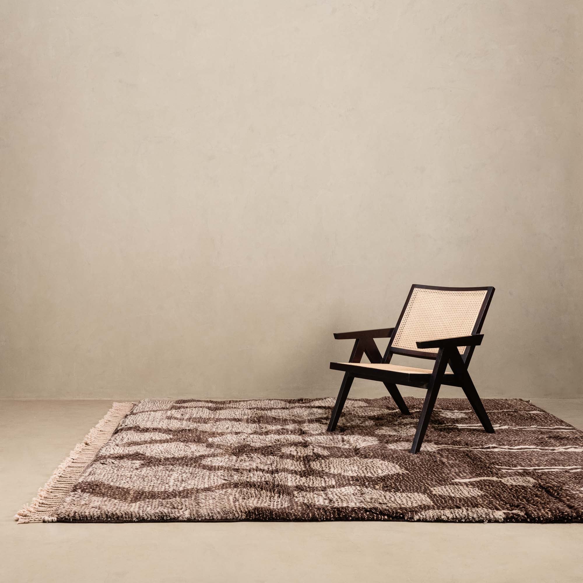 Mocha Melody - Luxury Shag Moroccan Rug - Benisouk