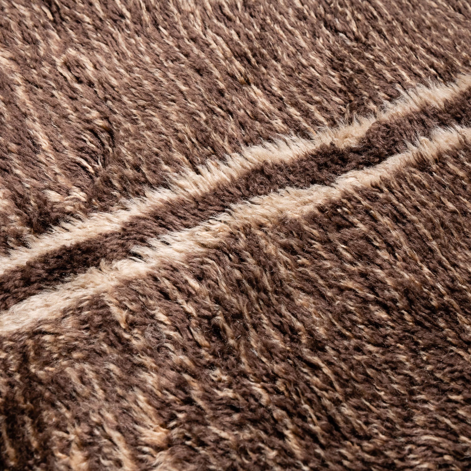 Mocha Melody - Luxury Shag Moroccan Rug - Benisouk