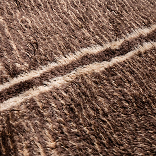 Mocha Melody - Luxury Shag Moroccan Rug - Benisouk