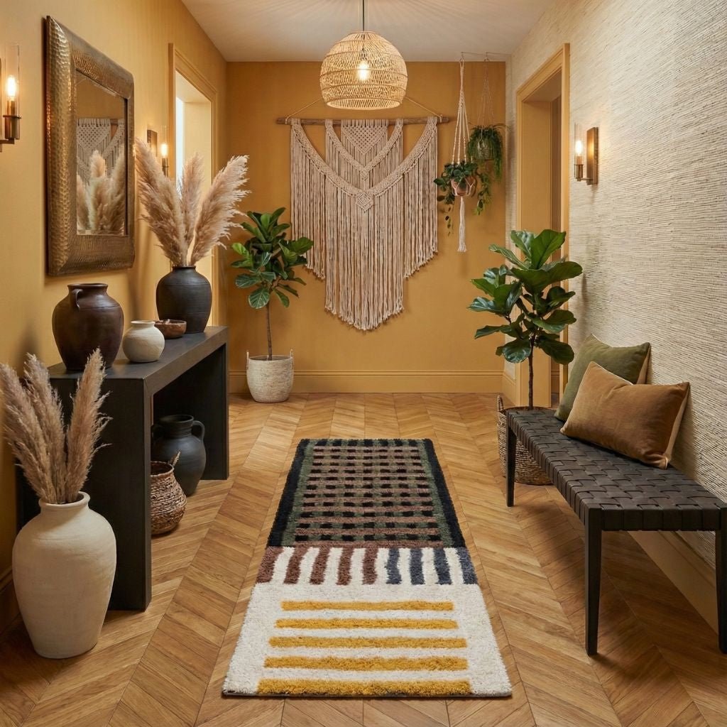 Motawazi - Shag Moroccan runner rug - Benisouk