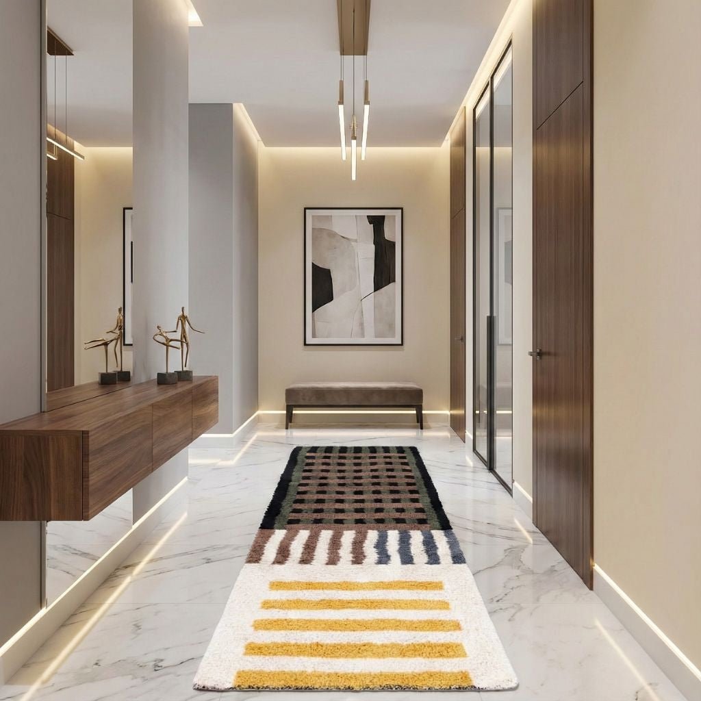 Motawazi - Shag Moroccan runner rug - Benisouk