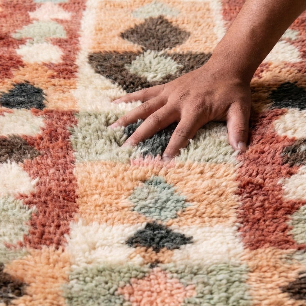 Nafass - Shag Moroccan runner rug - Benisouk