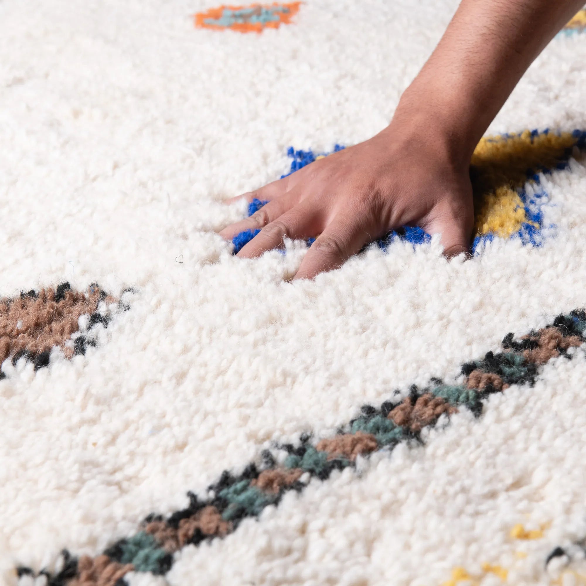 Nassij Round - Shag Moroccan rug - Benisouk