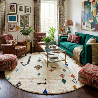 Nassij Round - Shag Moroccan rug - Benisouk