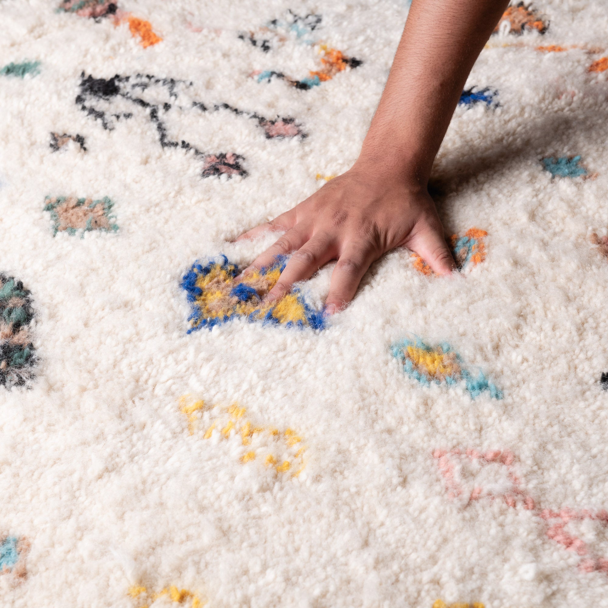 Nassij Round - Shag Moroccan rug - Benisouk