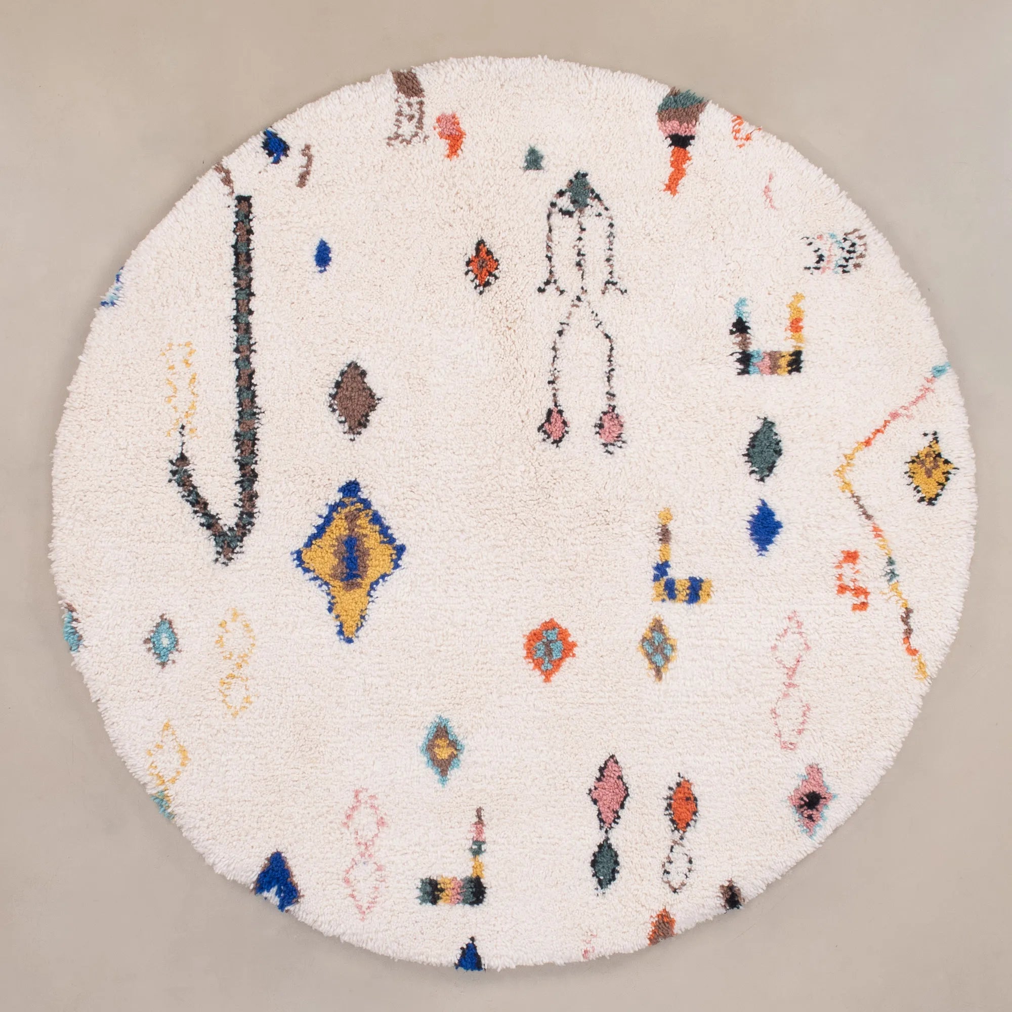 Nassij Round - Shag Moroccan rug - Benisouk