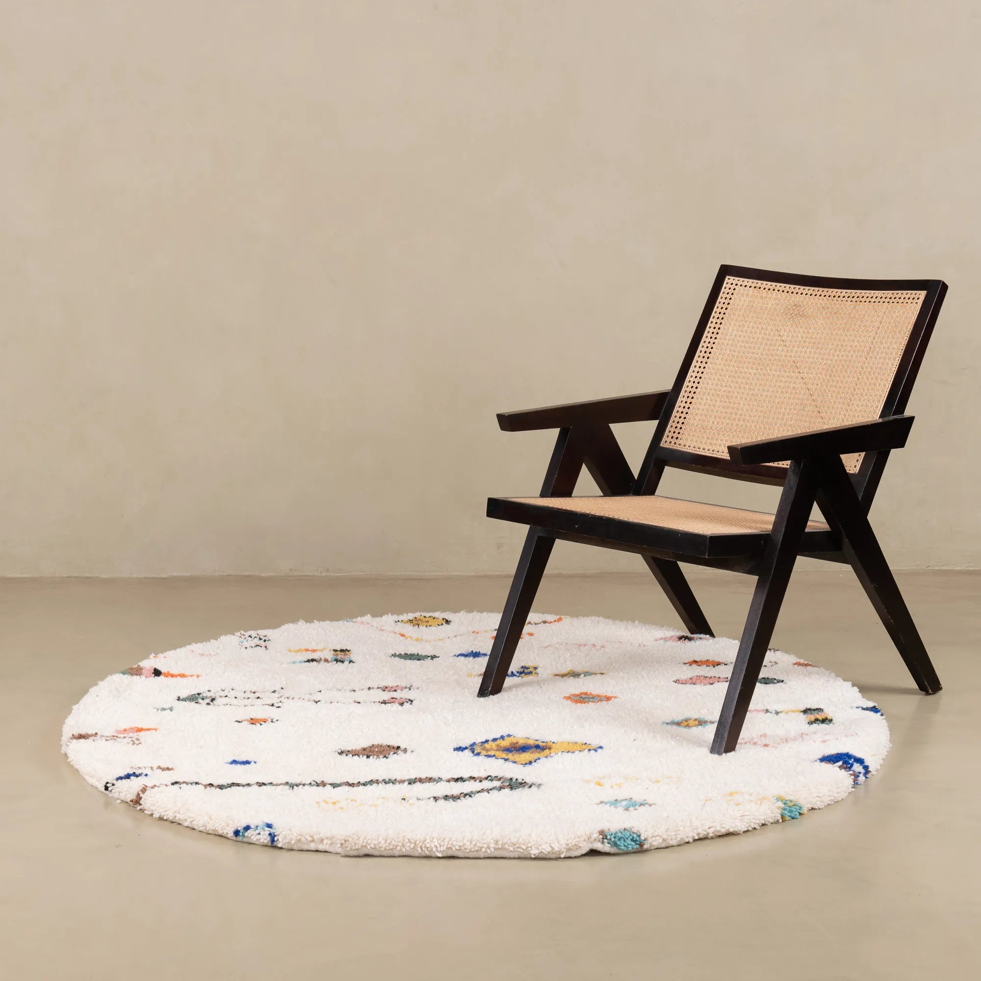 Nassij Round - Shag Moroccan rug - Benisouk