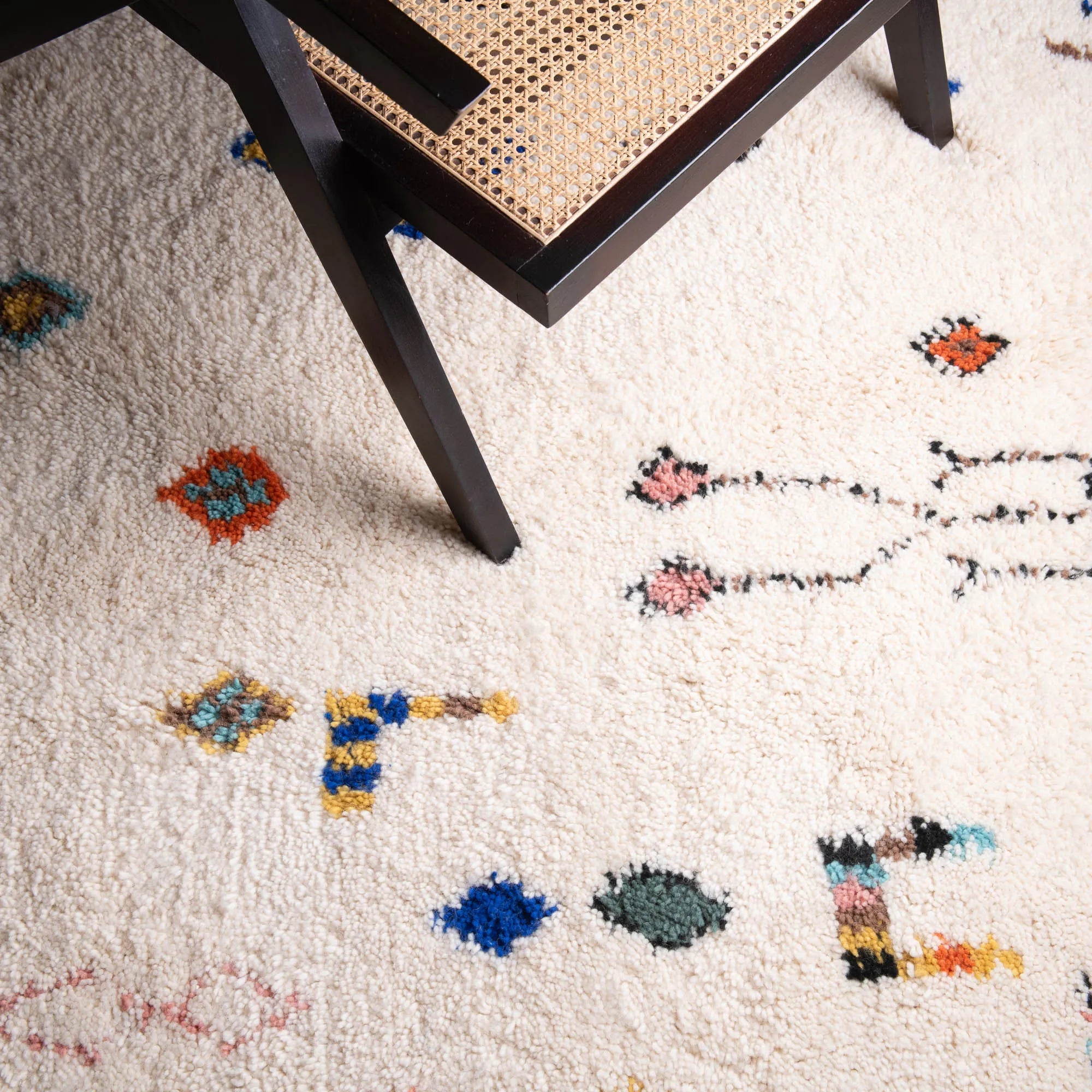 Nassij Round - Shag Moroccan rug - Benisouk