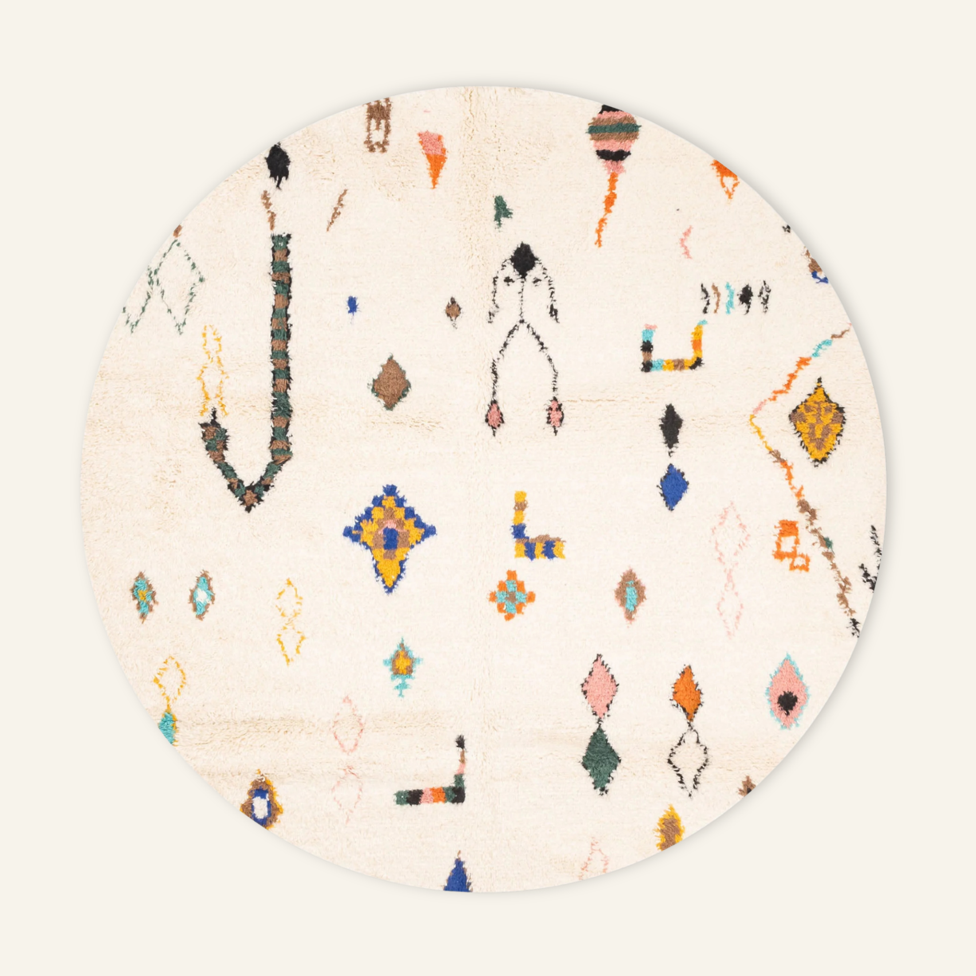 Nassij Round - Shag Moroccan rug