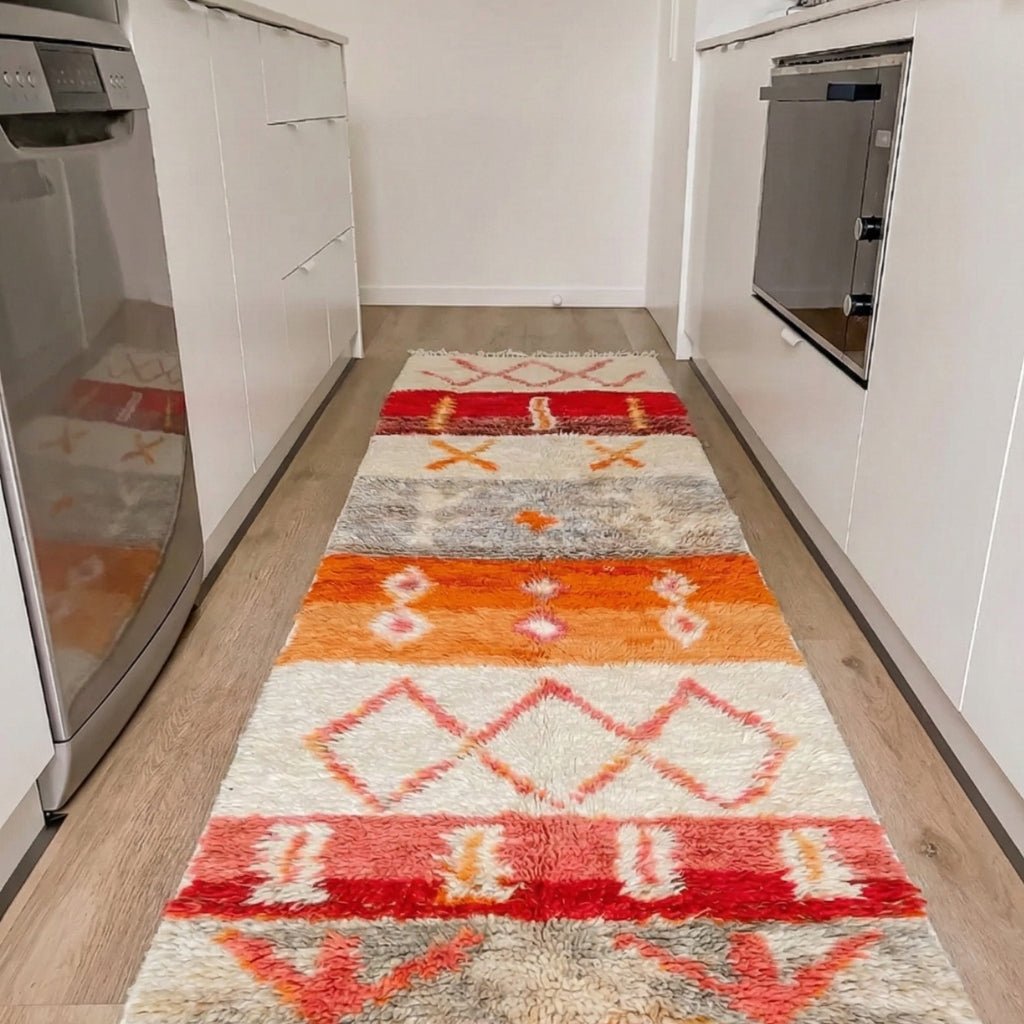 Nassim - Shag Moroccan runner rug - Benisouk