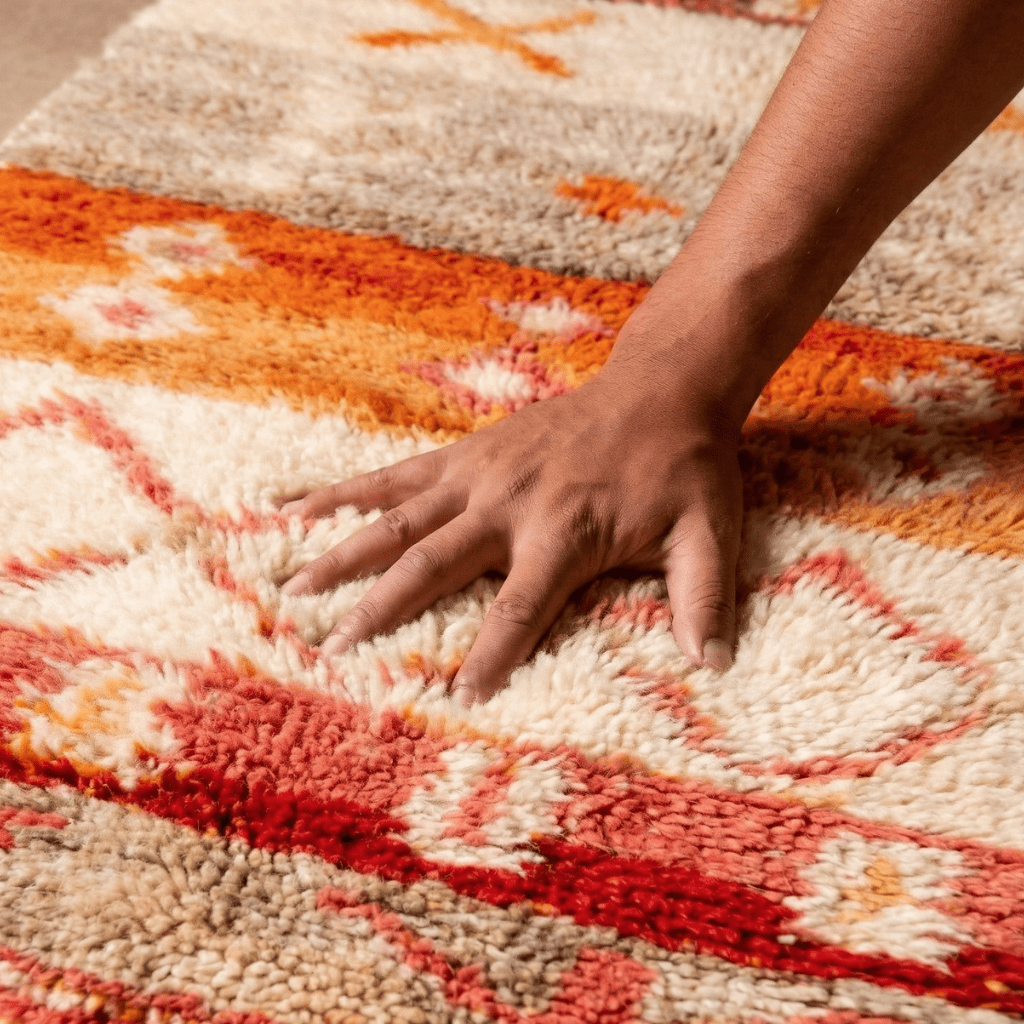 Nassim - Shag Moroccan runner rug - Benisouk