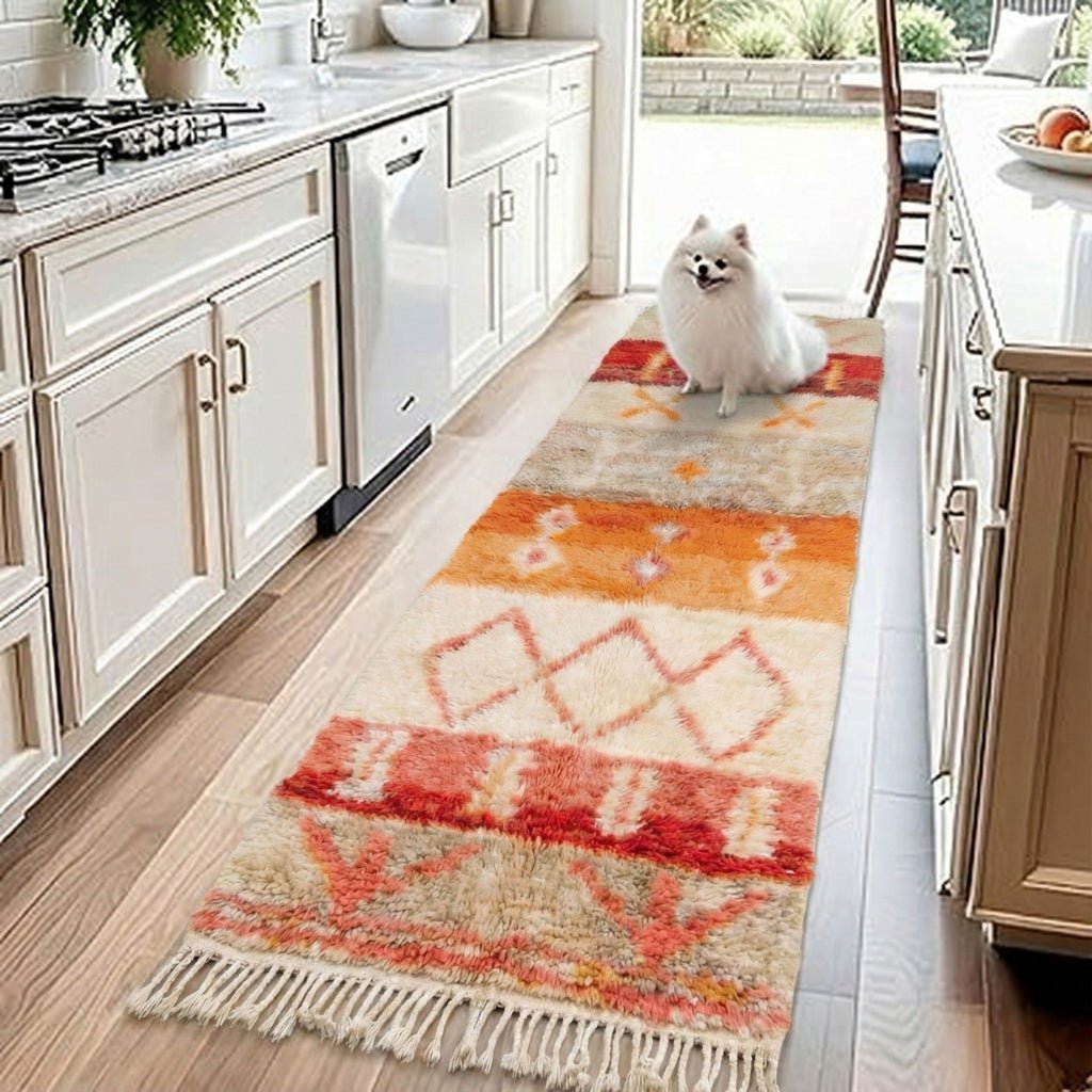 Nassim - Shag Moroccan runner rug - Benisouk
