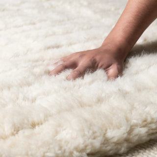 Neutral Structure - Luxury Shag Moroccan Rug - Benisouk