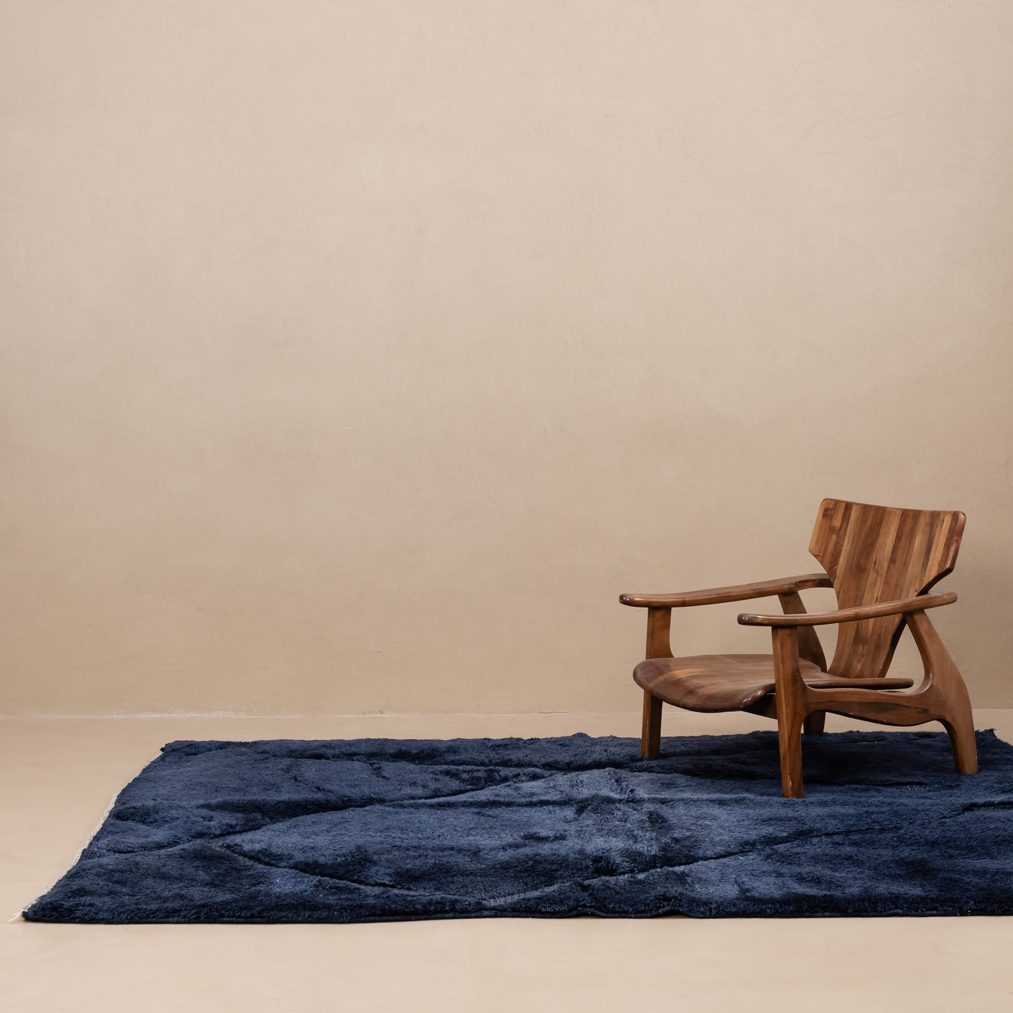 Night Sea - Luxury Shag Moroccan Rug - Benisouk