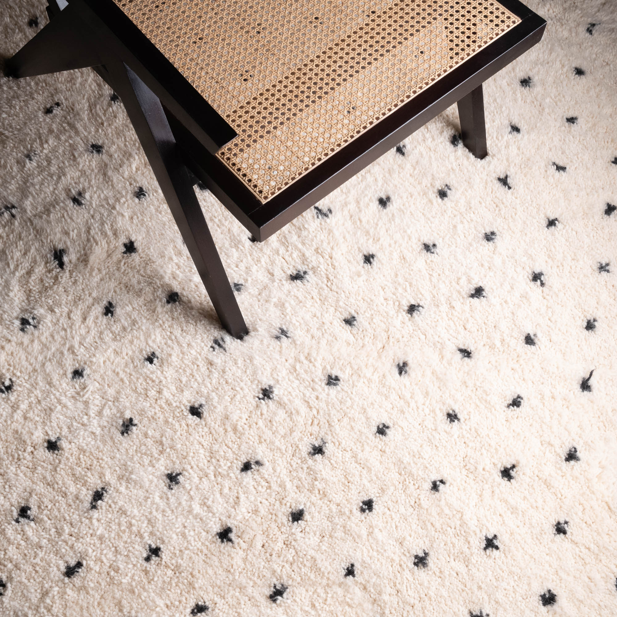 Noujoum Round - Shag Moroccan rug - Benisouk