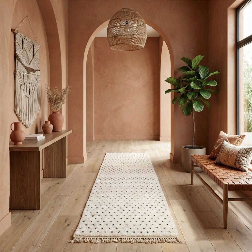 Noujoum - Shag Moroccan runner rug - Benisouk