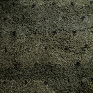 Noujoum Soldier Green Round - Shag Moroccan rug - Benisouk