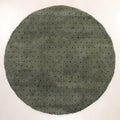 Noujoum  Soldier Green Round - Shag Moroccan rug