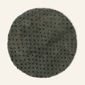 Noujoum Soldier Green Round - Shag Moroccan rug